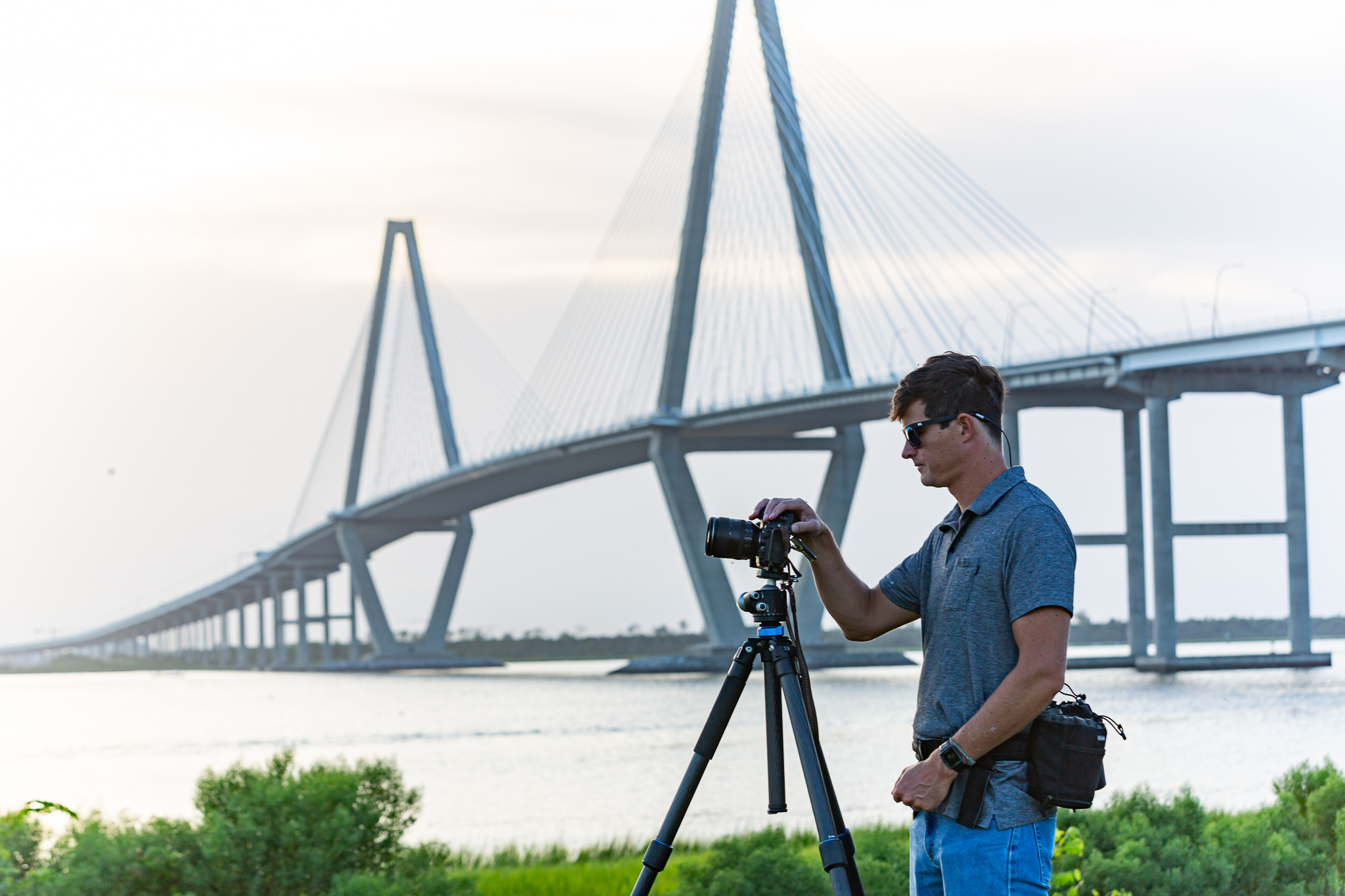 Nicholas Skylar taking a photo